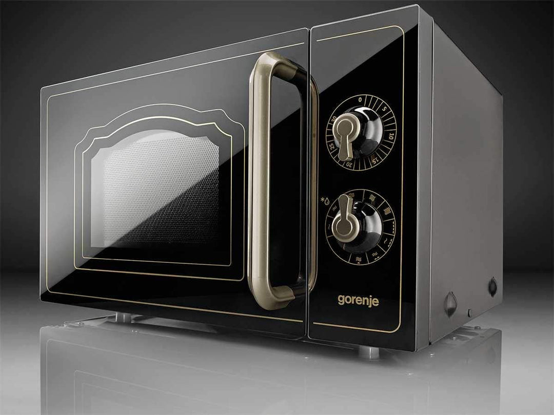 Gorenje MO 4250 CLB Stand-Mikrowelle mit Grillfunktion / 700 W / Garraum 20 L / matt-schwarz / Class