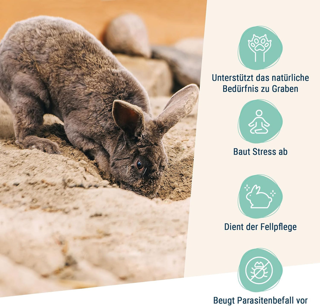 Schicker Mineral – 25 kg Buddelsand für Kaninchen & Hasen – kantengerundet für sensible Pfoten – rei