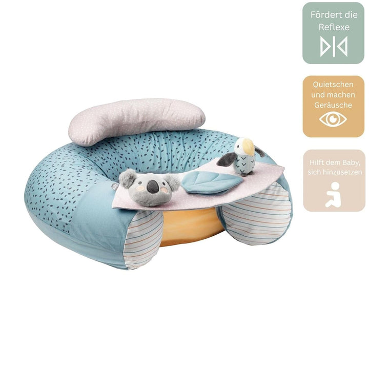 Nuby - Animal Adventures Sit-Me-Up Baby Sitz – Aufblasbarer Bodensitz für Baby zum Spielen und Sitze
