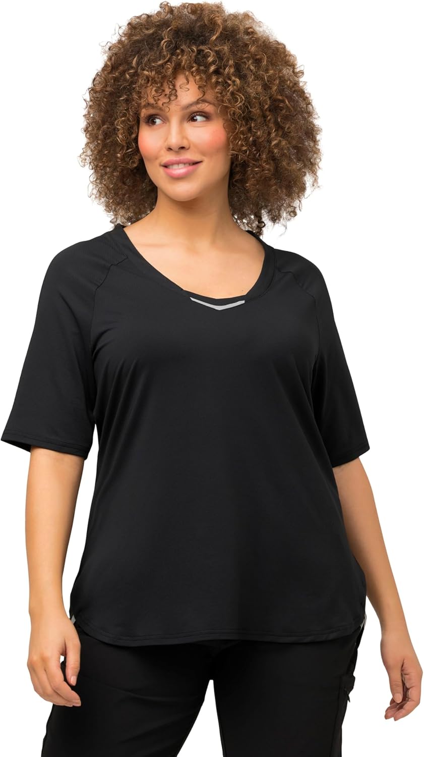 Ulla Popken Damen T-Shirts 42-44 Schwarz, 42-44 Schwarz