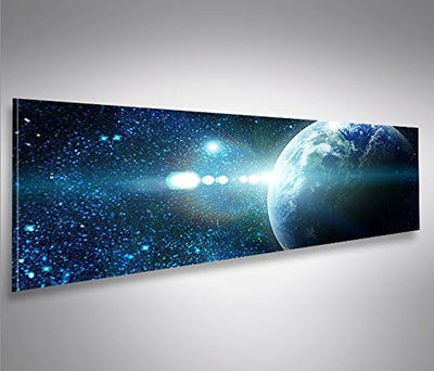 islandburner Bild Bilder auf Leinwand Sterne Weltall Space Panorama XXL Poster Leinwandbild Wandbild