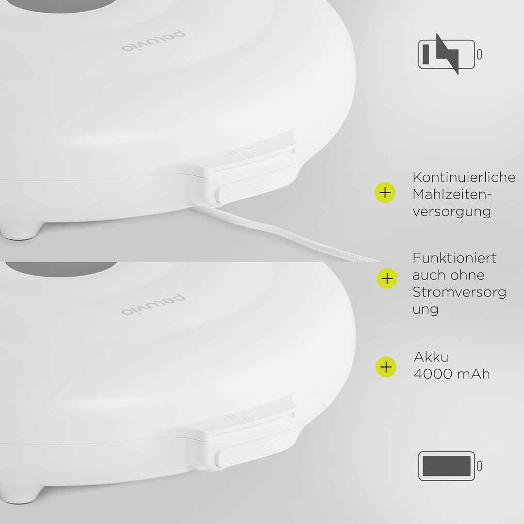 Nube Futterautomat Katze Nassfutter, Mit Kuehlung, Wi-Fi Smart App Und Manuelle Steuerung, 6 Kammern