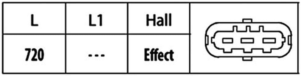 HELLA 6PU 009 121-821 Sensor, Nockenwellenposition - 12V - Kabel: 720mm