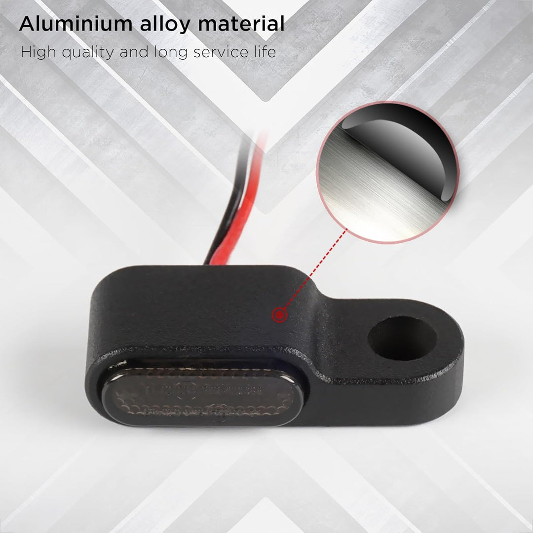 evermotor Mini 3 LED Motorrad LED Blinker,Universal 12V E24 Aluminiumlegierung im Feinguss IP67 Wass