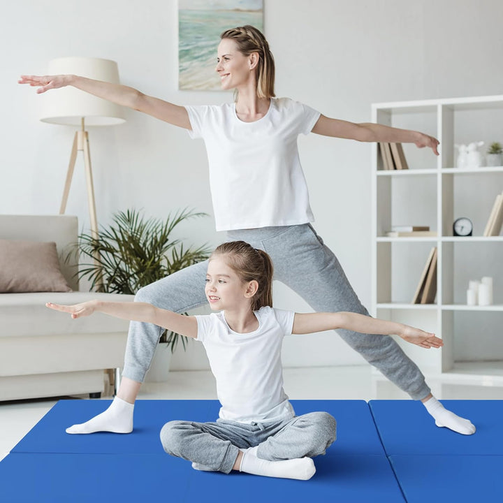 COSTWAY 180 x 60 x 5 cm Weichbodenmatte klappbar, Gymnastikmatte tragbar, Yogamatte wasserabweisend,