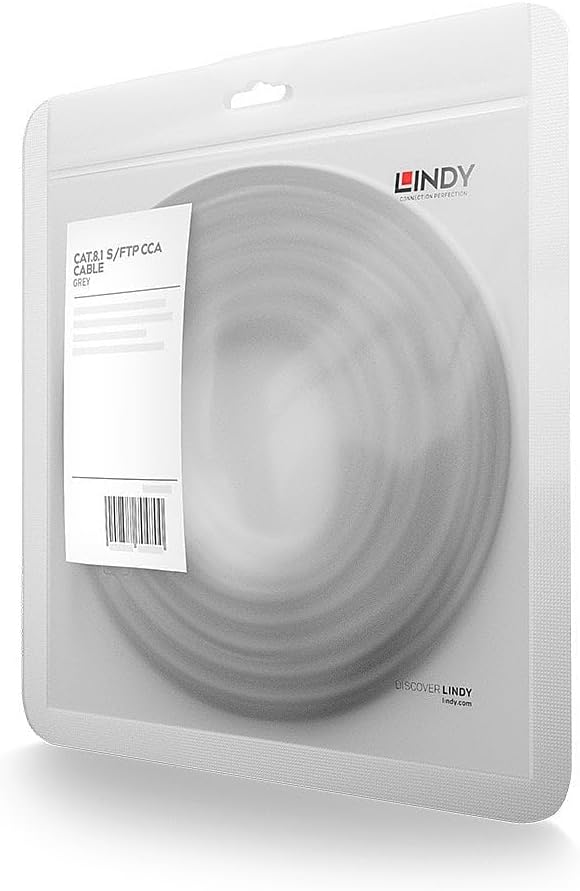 LINDY 47443 Networking Cable Grey 1.5 m Cat8.1 S/FTP (S-STP), 47443 1.5m, 1.5m