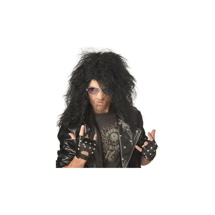 California Kost-me 179052 Heavy Metal Rocker Schwarz Wig