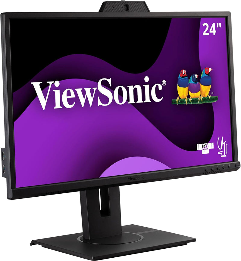 Viewsonic VG2440V 60,5 cm (24 Zoll) Büro Monitor (Full-HD, IPS-Panel, HDMI, DP, USB 3.2 Hub, Webcam