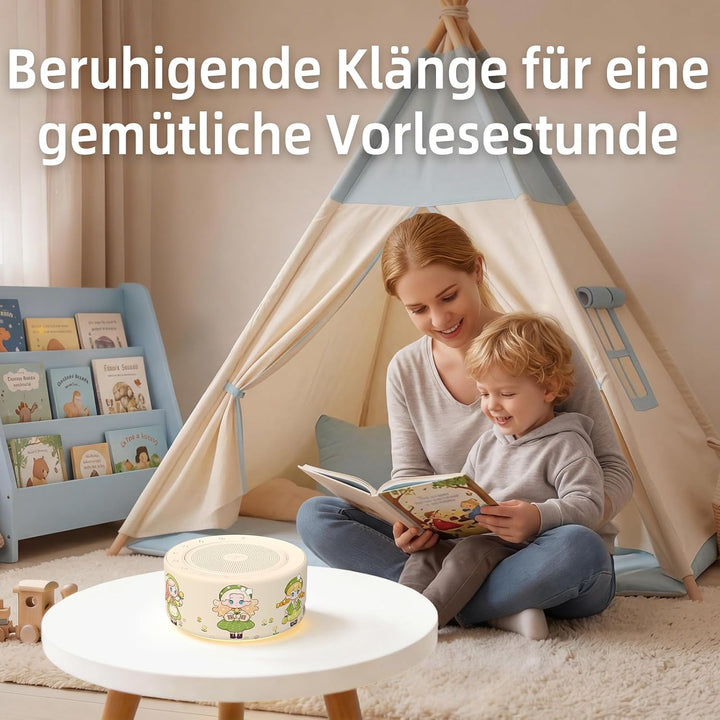 KIPCUSH Weisses Rauschgerät mit 30 High-Fidelity-Soundtracks, Sound-Maschine für Babys, Erwachsene,