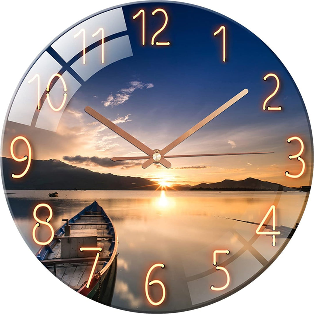 RAILONCH Leise Wanduhr modernes Design Wanduhr Lautlos für Wohnzimmer, Küche, Büro und Schlafzimmer