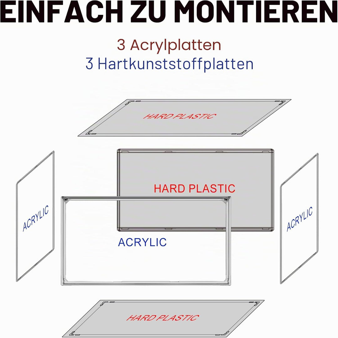 12 Stück Kunststoff Schuh Aufbewahrung Box Fit EU 46, stapelbare Schuh Display Case mit Magnet Acryl