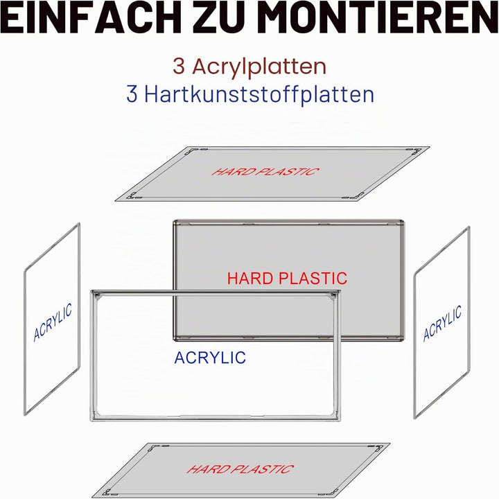 12 Stück Kunststoff Schuh Aufbewahrung Box Fit EU 46, stapelbare Schuh Display Case mit Magnet Acryl