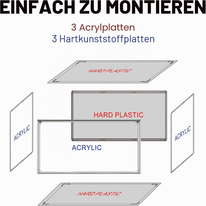 12 Stück Kunststoff Schuh Aufbewahrung Box Fit EU 46, stapelbare Schuh Display Case mit Magnet Acryl