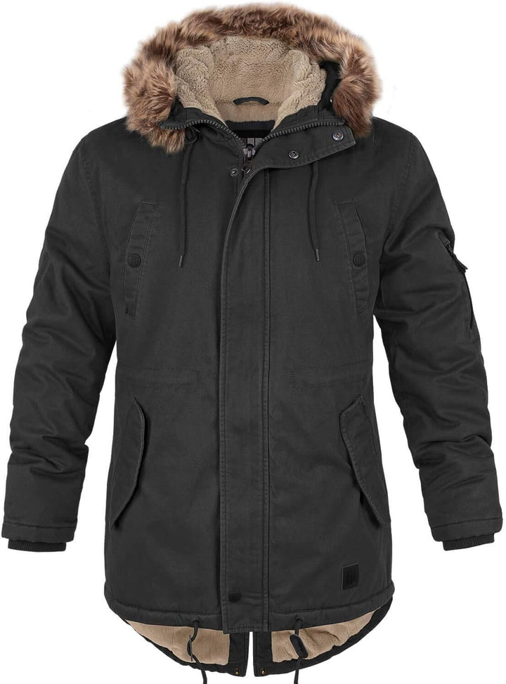 bw-online-shop Winterparka Fishtail mit Futter Herren Parka Jacke XS Schwarz, XS Schwarz