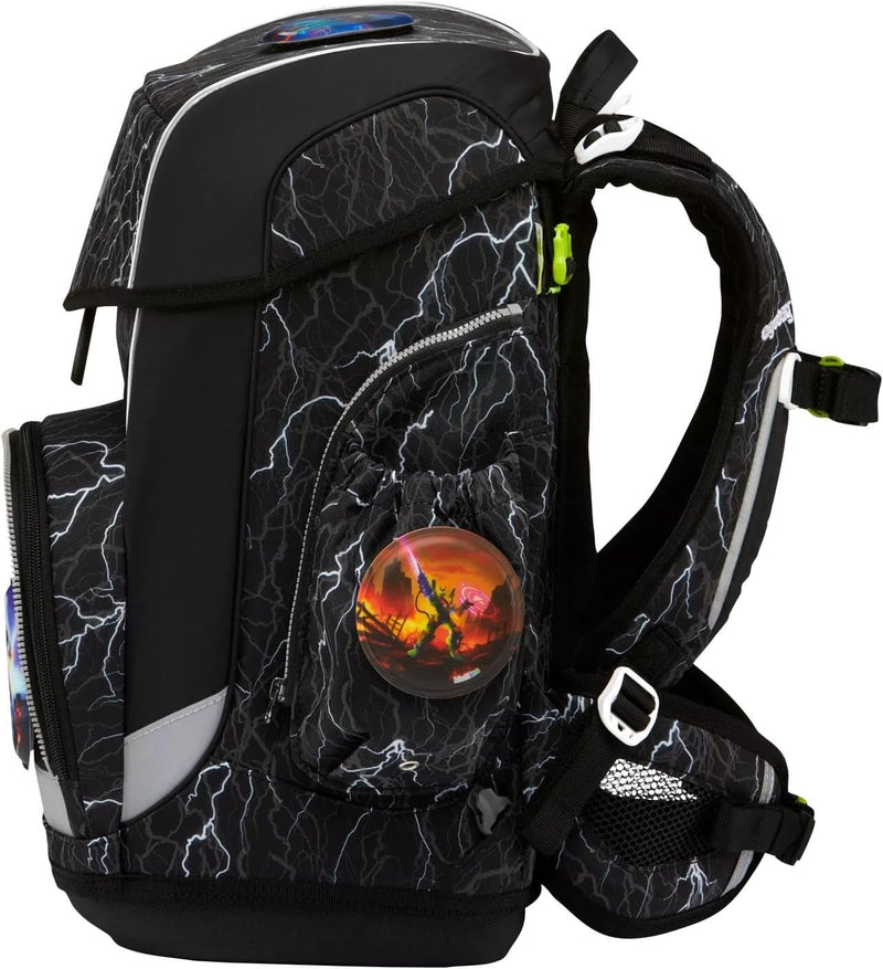 ergobag cubo light Set ergonomischer Schulrucksack, extra leicht, Set 5-teilig, 780 g Super Reflektb