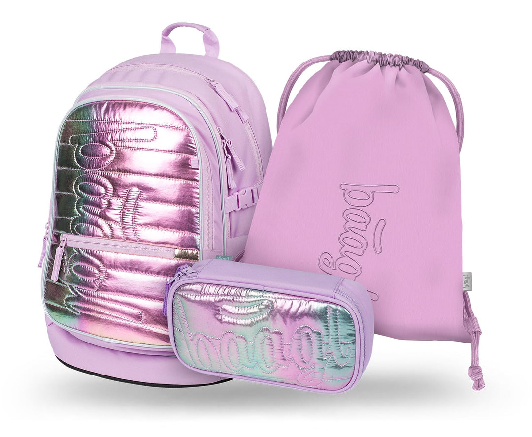 Baagl Schulrucksack Set Jungen Mädchen 3 Teilig, Schultasche für Grundschule Volksschule, Grundschul