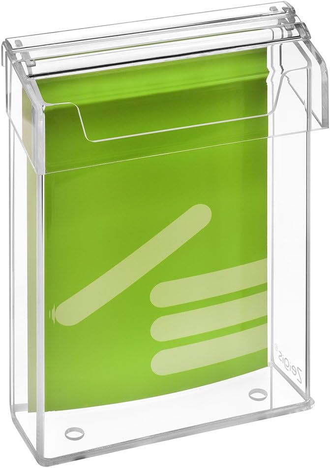 DIN A5 Prospektbox/Prospekthalter/Flyerhalter im Hochformat, wetterfest, für Aussen, mit Deckel, aus