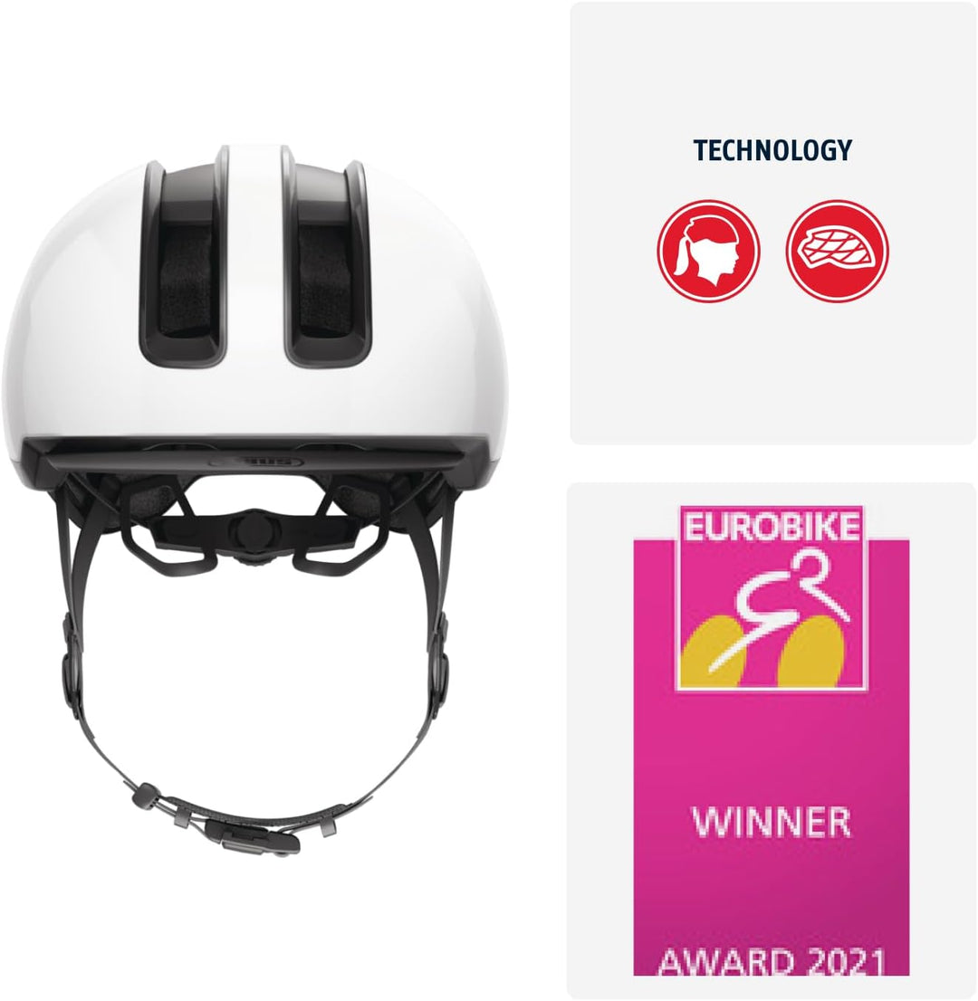 ABUS Urban Helm HUD-Y - mit magnetischem, aufladbarem LED-Rücklicht &amp; Magnetverschluss - cooler Fahr