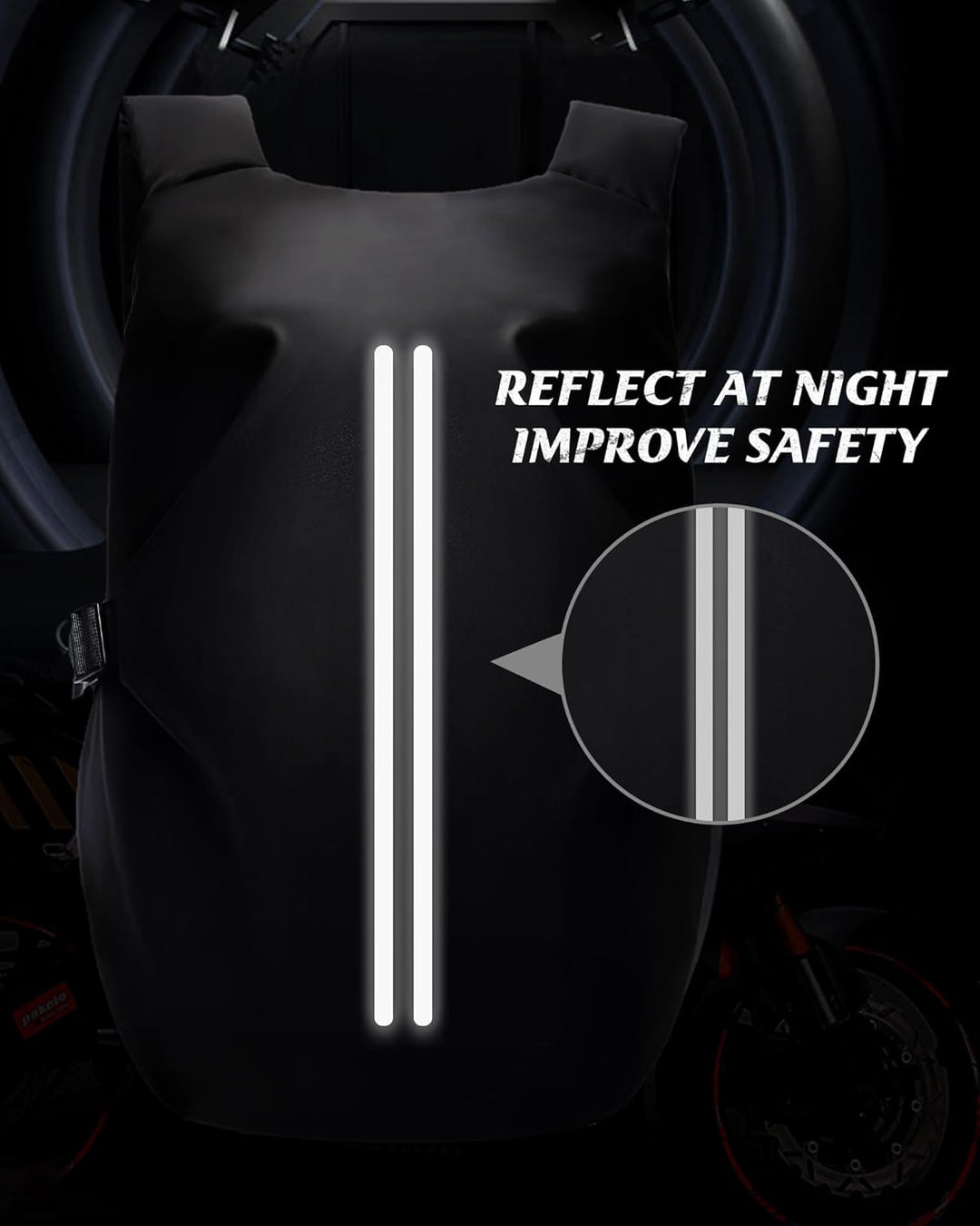 HYC00 Motorradrucksäcke für Herren Damen, Motorradrucksack Wasserdichter Helmrucksack, Rucksack Moto