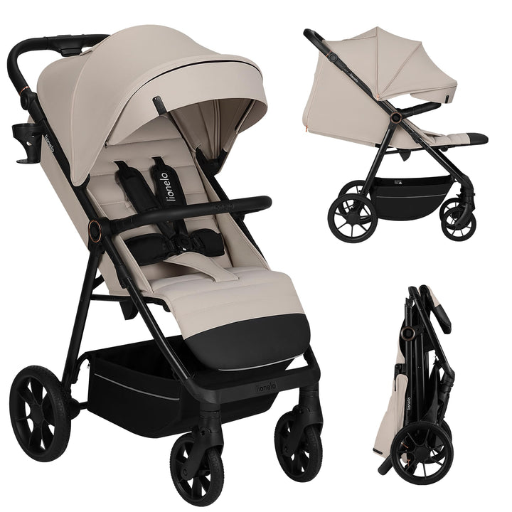 LIONELO IVA Buggy bis zu 22 kg von 6 Monaten bis 4 Jahre Schwenkbare 360° Räder Volle Stossdämpfung