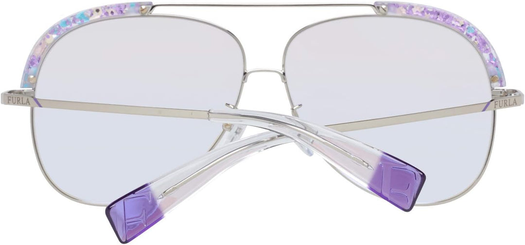 Furla Unisex Sunglasses, Light Gold/Grey Havana