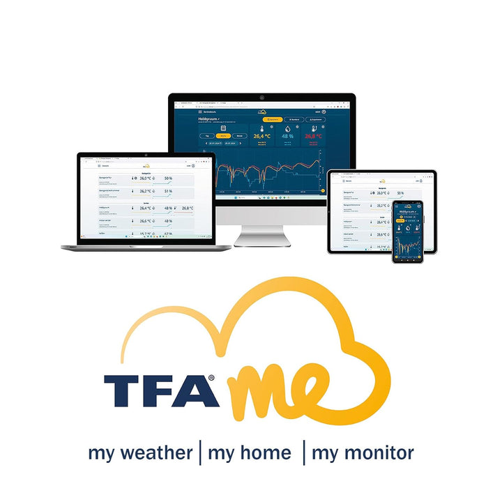 TFA Dostmann WLAN Wetterstation TFA.me ID-03, 35.8101, lokale Profi-Wettervorhersage durch wetter.co