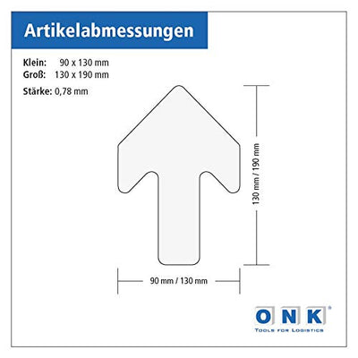Selbstklebende Bodenmarkierung - Pfeil/Pfeile - Formstücke für Arbeitsbereiche, Lagerflächen und Tra