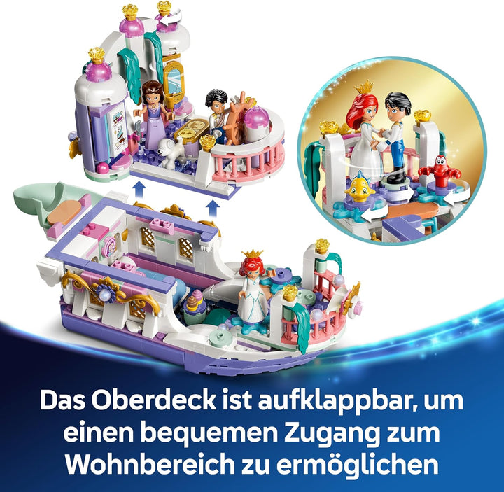 LEGO ǀ Disney Princess Arielles Königliches Hochzeitsboot - Arielle, die Meerjungfrau Set mit 7 Figu
