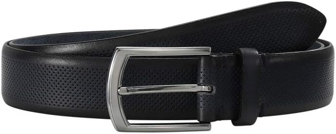 LLOYD-Herren-Voll-Ledergürtel 35 mm perforiert Kanten-Finish 12-NAVY 95