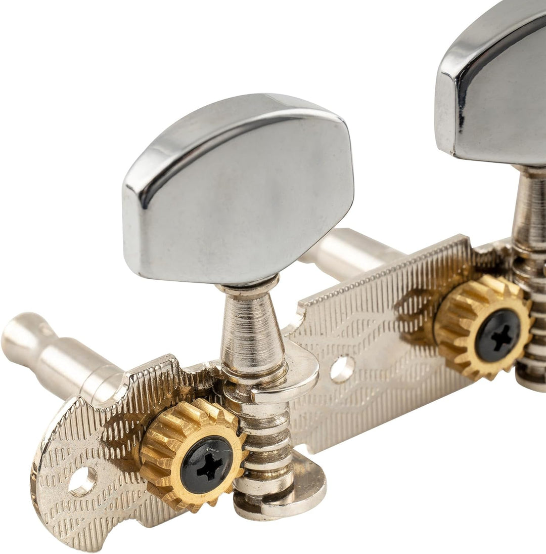 Musiclily Pro 3+3 Guitar Tuners Mechaniken Machine Heads Tuning Pegs für Akustikgitarre, Nickel mit