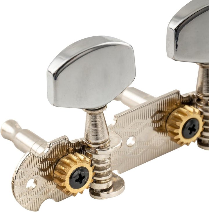 Musiclily Pro 3+3 Guitar Tuners Mechaniken Machine Heads Tuning Pegs für Akustikgitarre, Nickel mit