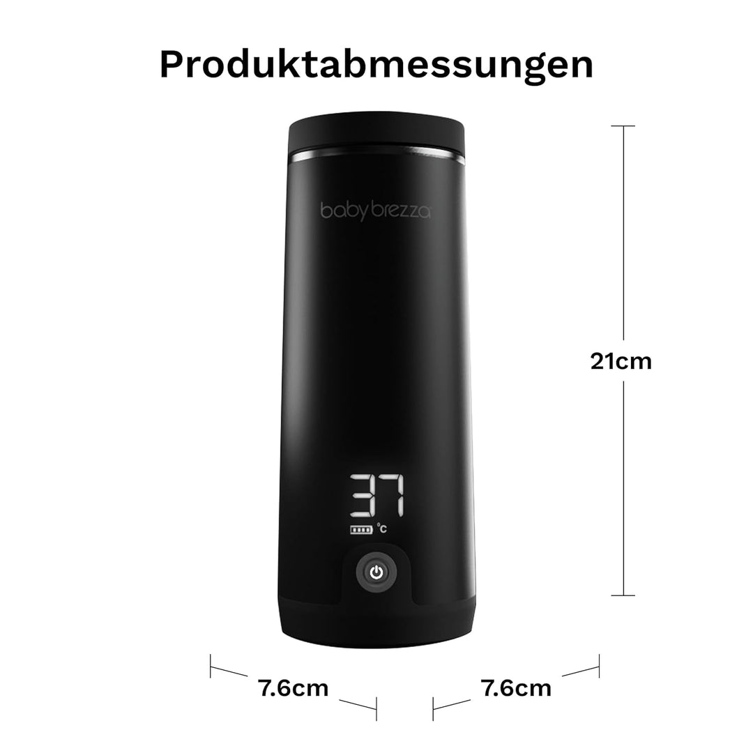 Baby Brezza SuperFast Superschneller tragbarer Muttermilch- und Wasserwärmer für die Reise Schwarz –