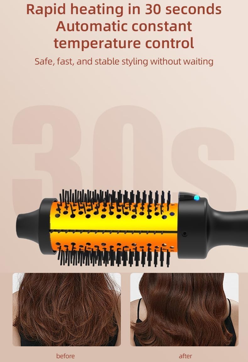 Thermal Brush, 38 mm Warmluftbürste Volumen Haar Kamm, haarstyling Lockenbürste, Volumen Haar Kamm R