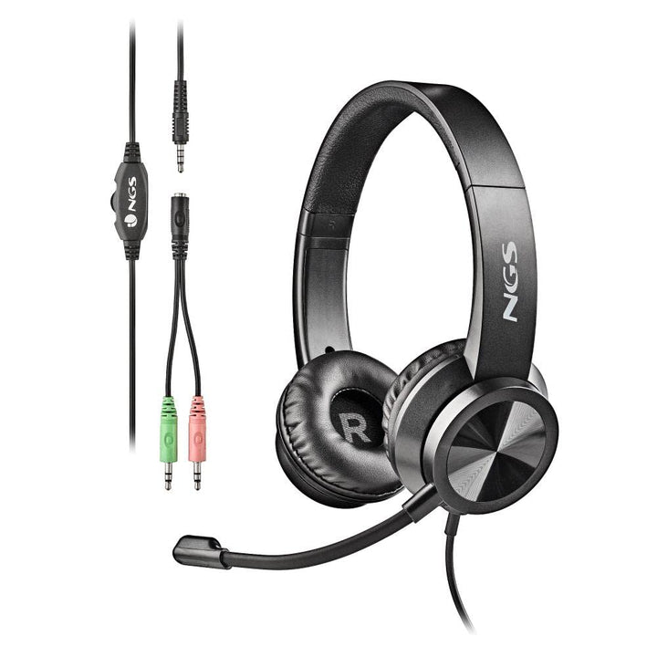 NGS MSX11 PRO - On-Ear-Kopfhörer mit einstellbarem Mikrofon, 3,5-mm-Klinkenstecker und 1-2 Klinkenad