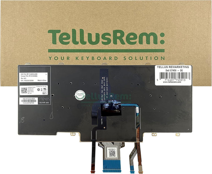 TellusRem ersatztastatur Deutsche Hintergrundbeleuchtung für Dell Latitude E5450, Latitude E7450, La