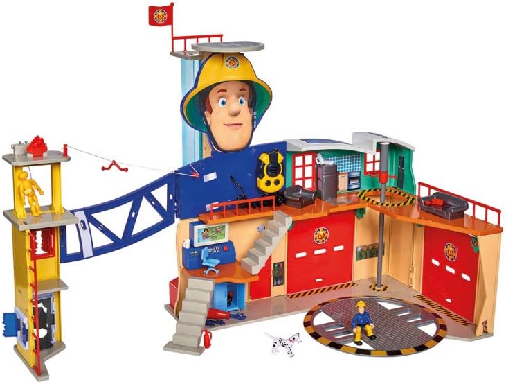 Simba - Sam der Feuerwehrmann Megastation SOS, 109251059038, 3 Jahre, mit Lautsprecher, Licht und So