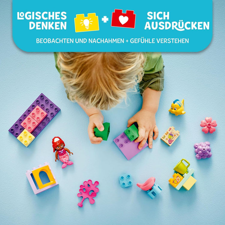 LEGO DUPLO | Disney Arielles und Fabius' Café-Kiosk, Kleine Meerjungfrau Spielzeug, Lernspielzeug mi
