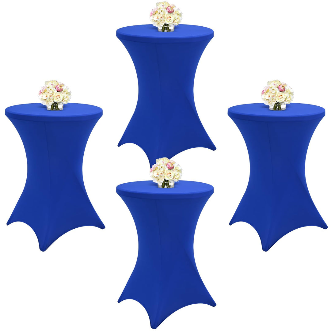 Showgeous 4er-Set Stretch Stehtisch Husse für Bistrotisch Ø 80-85 cm Cocktail Tisch-Überzug Husse, V