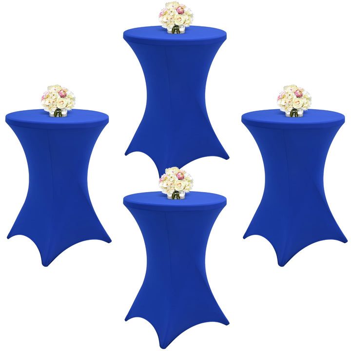 Showgeous 4er-Set Stretch Stehtisch Husse für Bistrotisch Ø 80-85 cm Cocktail Tisch-Überzug Husse, V