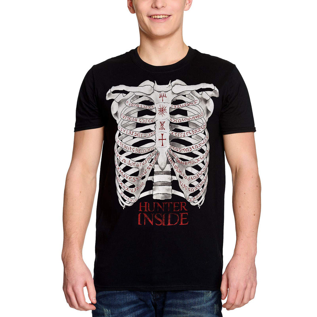 Elbenwald Supernatural Herren T-Shirt Hunter Inside Baumwolle schwarz - XXL