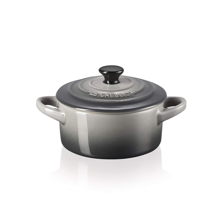 LE CREUSET Mini-Cocotte aus Steinzeug, 200 ml, 10 x 5 cm, Flint, 71901104440100 Schwarz Matt, Schwar