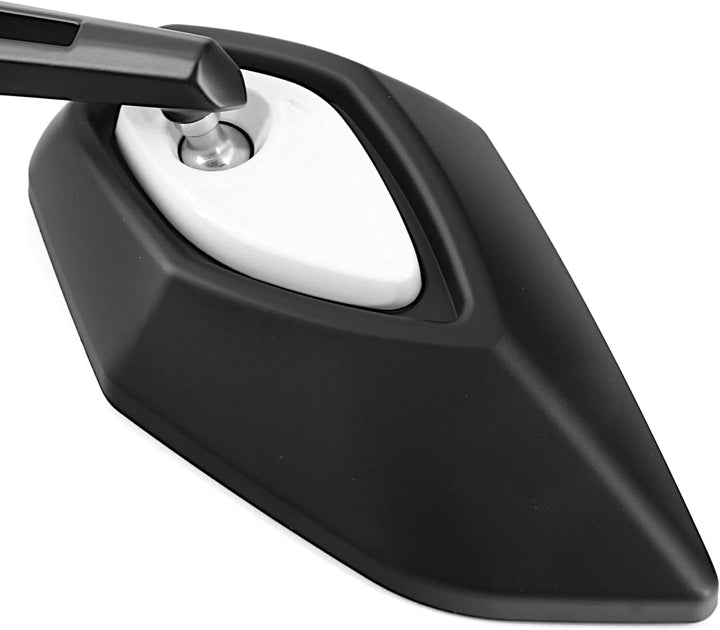 Area1 Universal Motorrad Rückspiegel Paar e-geprüft 2x M10 Rechtsgewinde + Linksgewindeadapter, komp