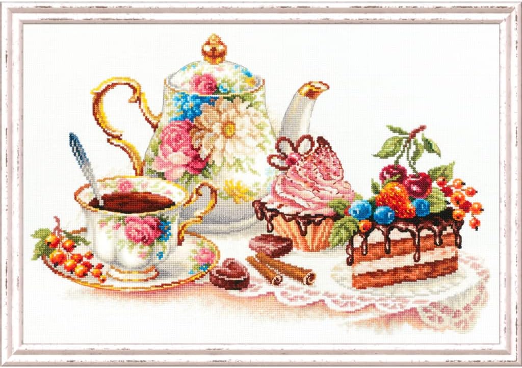 Magic Needle 120-001 ZW Kuchen Kreuzstichset mit Zählmuster Zweigart Edition, Baumwolle, multifarbig
