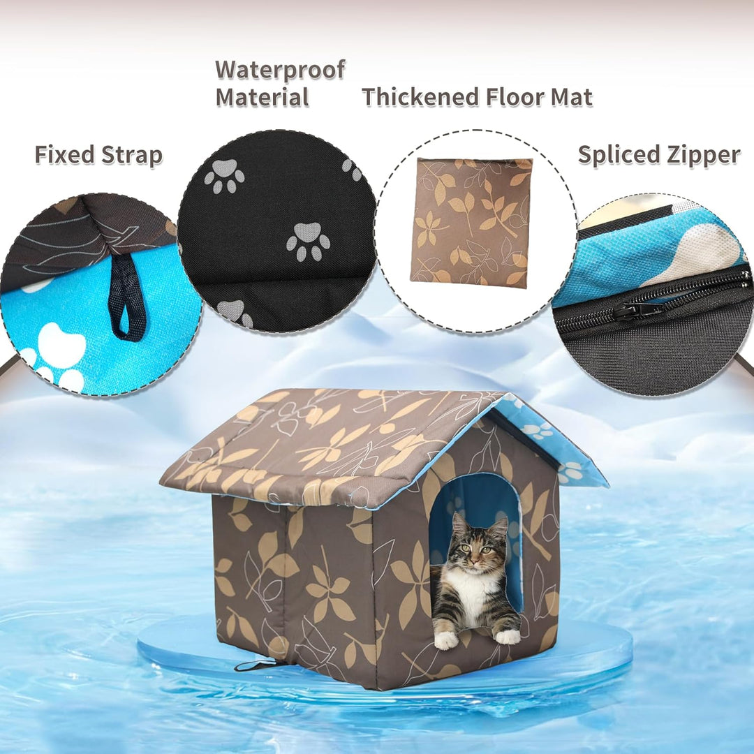 Katzenhaus Für Draussen Winterfest Wasserdicht Und Warm Faltbare Pet Tierheim Für Katzen Mit Abnehmb