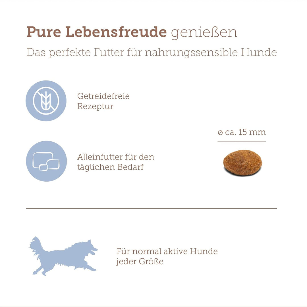 MERA pure sensitive Fresh Meat Hering &amp; Kartoffeln, Hundefutter trocken mit viel frischem Fleisch, g