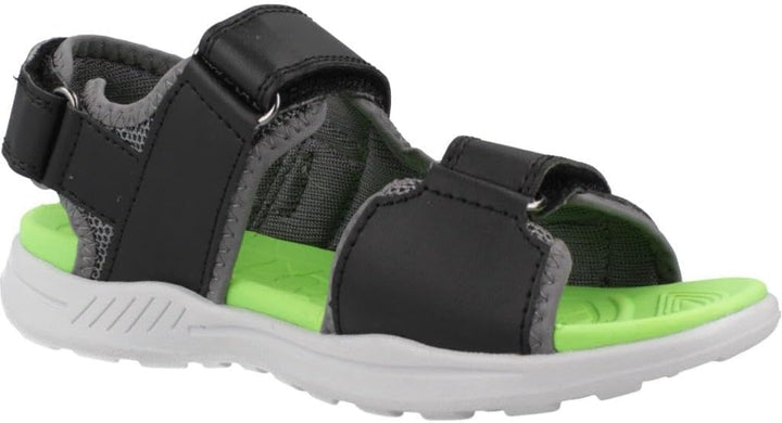 Geox Jungen J Vaniett Boy B Sandalen, Black Green