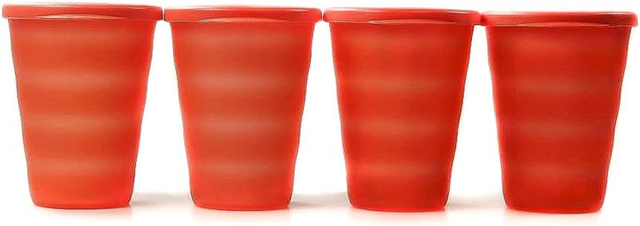 Tupperware Trinkhalmbecher Junge Welle 330 ml orange (4) Trinkhalm Becher