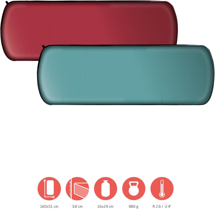 GRAND CANYON Matte Hattan 3.8 Kids Selbstaufblasende Kinder-Campingmatte, 160 x 51 cm, 3,8 cm Komfor