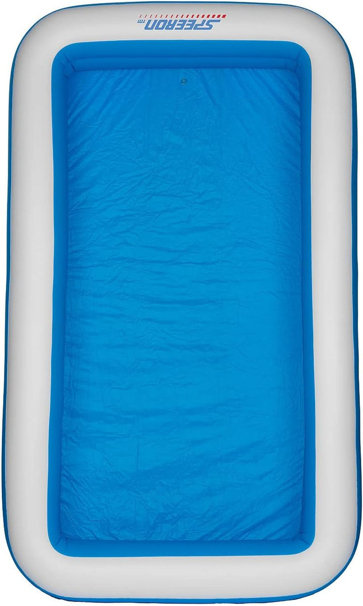 Speeron Swimmingpool: Aufblasbares Jumbo-Planschbecken, 305 x 183 x 51 cm, blau-weiss (Pools, Kinder