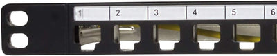 LogiLink NK4040 Keystone Patchpanel/Verteilerfeld für 24 Buchsen, geschirmt, 0.5 HE (Höheneinheit) s